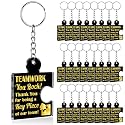 Team Appreciation Gifts Bulk Thank You Keychains for Coworkers