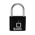 Team Office Biometric Fingerprint Padlock | Smart Keyless Fingerprint Lock | Durable Black Pad Lock