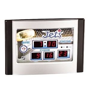 team sports america winnipeg jets scoreboard alarm clock