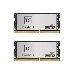 teamgroup t-create classic ddr4 sodimm 64gb kit 2 x 32gb 3200mhzpc4- 25600 260 pin cl22 laptop memory module ram - ttccd464g3200hc22dc-s01