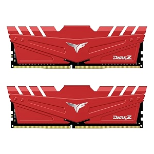 teamgroup t-force dark z 32gb kit 2x16gb ddr4 dram 3200mhz pc4-25600 cl16 288-pin desktop memory module ram red - tdzrd432g3200hc16fdc01