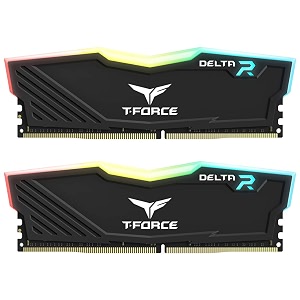 teamgroup t-force delta rgb ddr4 32gb 2x16gb 3200mhz pc4-25600 cl16 desktop memory module ram tf3d416g3200hc16cdc01 - black