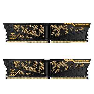teamgroup t-force vulcan tuf gaming alliance 32gb kit 2x16gb ddr4 dram 3200mhz pc4-25600 cl16 desktop memory module ram - tltyd432g3200hc16fdc01