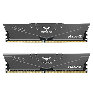 teamgroup t-force vulcan z ddr4 16gb kit 2x8gb 3600mhz pc4-28800 cl18 desktop memory module ram tlzgd416g3600hc18jdc01 - gray