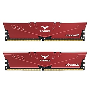 teamgroup t-force vulcan z ddr4 16gb kit 2x8gb 3200mhz pc4-25600 cl18 desktop memory module ram red - tlzrd416g3200hc16fdc01