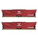 TEAMGROUP T-Force Vulcan Z DDR4 32GB Kit (2x16GB) 3600MHz (PC4-28800) CL18 Desktop Memory Module Ram TLZRD432G3600HC18JDC01 - Red