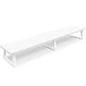 TEAMIX 42 inch Dual Monitor Riser White, Desk Organizer Stand for TV Laptop