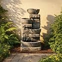 Teamson Home 33" Outdoor Water Fountain with LED Lights