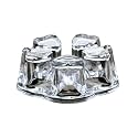Liang baobao Teapot Warmer, Crystal Glass Heart-Shaped Heating Base