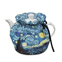 Teapots Dust Cover Insulated Starry Night Print Tea Cozy for Teapot Tea Kettle Cover Breakfast Insulation Lid Warmer Tea Cosy Kitchen Coffee Table Decorative Accessories