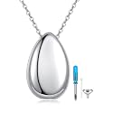 Teardrop Hourglass Urn Necklace for Ashes for Women Sterling Silver Cremation Jewelry Memorial Keepsake Urns Pendant Necklace for Urn Necklaces Ashes