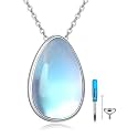 Teardrop Hourglass Urn Necklace for Ashes for Women Sterling Silver Cremation Jewelry Memorial Keepsake Urns Pendant Necklace for Urn Necklaces Ashes