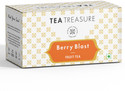 TeaTreasure Berry Blast Tea - Blend of Goji Berry, Blueberry, Cranberry & Herbs for Better Digestion - 1 Teabox Strawberry, Blueberry, Cranberry, Herbs Tea Box (25 Bags)