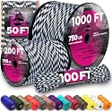 Paracord Rope 550 lb 4mm – Parachute Cord – Utility Camping Rope