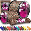 Paracord Rope 550 lb 4mm – Parachute Cord – Utility Camping Rope