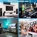 Tech-lobby Dual Ic 4440-2 Channel 4 Port Amplifier for Stereo Audio Speakers Bluetooth 5.0 - Portable RMS 100W, Desktop Power Receivers with FM Radio, MP3/USB/SD Readers, 2 Mic Input & Karaoke