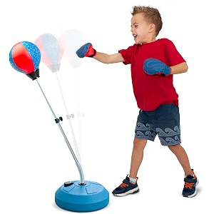 tech tools punching bag for kids boxing set with stand and kids boxing gloves included - height adjustable - great exercise amp fun activity for kids ages 4-12 kids freestanding