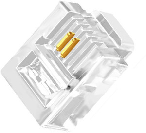 tech-x 20pcs telephone plug 2 pin rj11 6p2c modular plug telephone phone connector crystal head plug network connector 62 telephone cord connector adapter crimp two-core cable rj 11 plug wired ethernet lan adapter compatible with windows