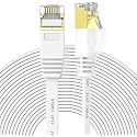 TECH-X Cat7 Ethernet Cable, Pure Copper Flat RJ45 LAN Cable Cable 10 Gigabit 600MHZ Patch Network Cable Internet Cable RJ45 Wire Cord to Computer for Gaming, Modem, Router, LAN ADSL 1M