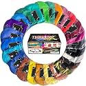 TECHAROOZ Mica Powder for Epoxy Resin, 25 Colors Lip Gloss Pigment Powder, Colorant for Soap Making, Slime, Candle Dye, Nails, Bath Bombs, Aroma Beads, 0.2oz Ea.