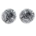 TECHBLAZE Grey Windscreen Replacement for BOYA Mini Wireless Lavalier Microphone Pop Filter, Furry Wind Muff (4)
