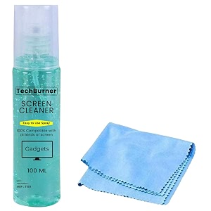 laptop screen cleaner camera lens glass mobile phone lcd and led screen cleaner with cloth - 100ml pack of 1