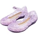 techcity Princess Girls Sandals Dress Up Dance Party Cosplay Jelly Shoes for Kids Toddler Mary Janes