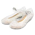 techcity Princess Girls Sandals Dress Up Dance Party Cosplay Jelly Shoes for Kids Toddler Mary Janes