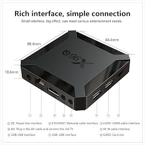 x96q mini pc box with allwinner h313 quad-core 2gb ram 16gb storage hdmi output dual usb tf card slot wifi  android 10 based android pc box
