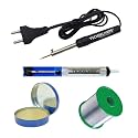 4in1 Electric Soldering Iron Tool Kit Set with 8W Welding Stick | Desoldering PUMP | Flux | Solder Wire for DIY/Crafts
