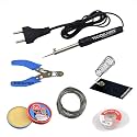 6 in 1 Electric Soldering Iron Stand Tool Wire Stripper Kit Soldering Kit Set with 8Watt Welding Stick Desoldering | WICK |Stand |Flux | Wire Stripper | Solder Wire for DIY/Crafts