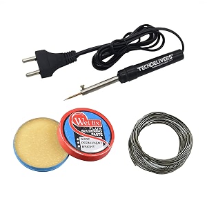8w soldering iron kit 3 in one with solder wire and paste pointed tip