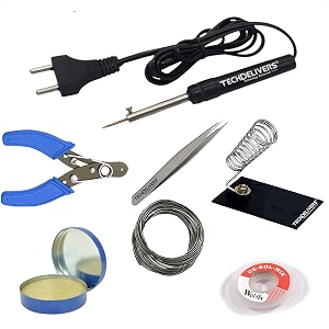 8w soldering iron kit  cutter  stand  desoldering wick  soldering wire  soldering paste  tweezer 8watt pointed tip