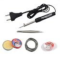 8W Soldering Iron Kit Set | Soldering Wire | Soldering Paste | Desolder Wick | Tweezer (Pointed Tip)