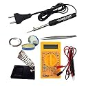 Solder Iron 8w with Multimeter | Stand | Soldering Wire | Paste | Tweezer 8Watt (Pointed Tip)