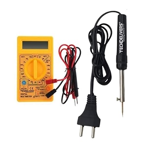 soldering iron kit with multimeter  soldering iron pointed tip 8watt