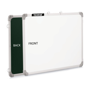 techfab regular regular whiteboard 2x2 ft one side white marker and back side chalk board surface whiteboards