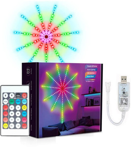 techgear 165 leds 10 m multicolor multicolor black flickering strip rice lights pack of 1