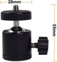 TECHGEAR Ball Head 360 Degree Aluminium Alloy Body Rotating for DSLR Camera Tripod Ball Head