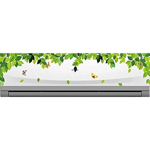 green leaf amp butterfly ac sticker for split air conditioner  decorative waterproof vinyl wall sticker for home amp office decor