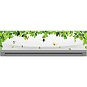 Green Leaf &amp; Butterfly AC Sticker for Split Air Conditioner | Decorative Waterproof Vinyl Wall Sticker for Home &amp; Office Decor