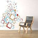 Techgifti� Block Wall Sticker for Decorative Wall Sticker for Living Room, Bed Room, Kide Room