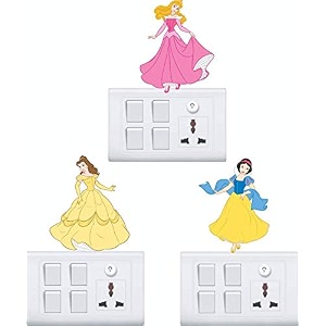 disneyland princess switch board sticker wall sticker baby room wall art fridge sticker pack of 3