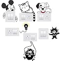 Ganesha &amp; Krishna Art Switch Penal Sticker for Your Home Switch Board Sticker (Pack of 5) Desg_22