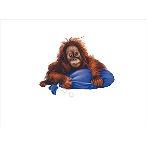 techgifti gorilla wall sticker for decorative wall sticker for living room bed room kide room