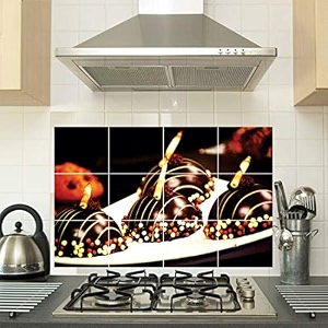 ice cream kitchen wall sticker vinyl kitchen stickers for kids room kitchen living room size - 45 cm x 65 cm