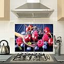 Kitchen Abstract Themed Oil Proof &amp; Waterproof Peel &amp; Stick Heat Resistant Vinyl Wall Stickers for Kitchen Tiles Backsplash, Behind Gas Stoves, Sink, Wash Basin Size - 45 cm X 65 cm Desg_02