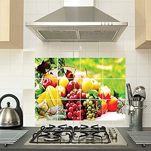 kitchen wall sticker abstract themed oil proof waterproof peel amp stick heat resistant vinyl wall stickers for kitchen size - 45 cm x 65 cm