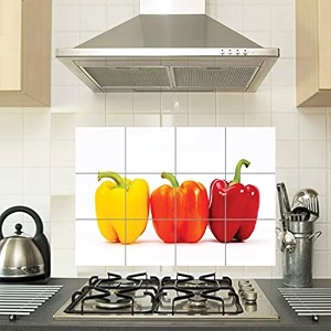 kitchen wall sticker abstract themed oil proof waterproof vinyl wall stickers for kitche size - 45 cm x 65 cm
