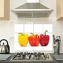 Kitchen Wall Sticker Abstract Themed Oil Proof Waterproof Vinyl Wall Stickers for Kitche Size - 45 CM X 65 CM